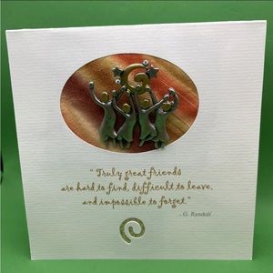 DD Pewter -Great Friends Are Hard To Find Brooch/Pin Signed Darling Dash New